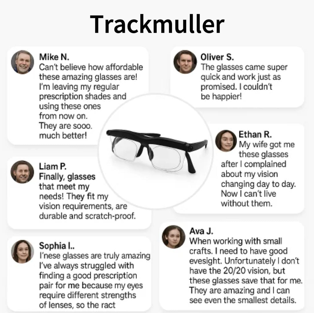 ✨✨New upgrade 2.0-50% OFF✨✨【ADJUSTABLE FOCUS GLASSES】See Every Moment Clearly With Trackmuller!