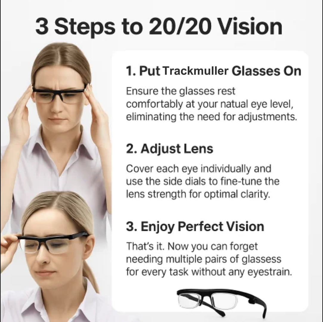 ✨✨New upgrade 2.0-50% OFF✨✨【ADJUSTABLE FOCUS GLASSES】See Every Moment Clearly With Trackmuller!